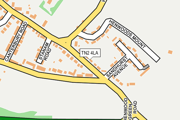 TN2 4LA map - OS OpenMap – Local (Ordnance Survey)