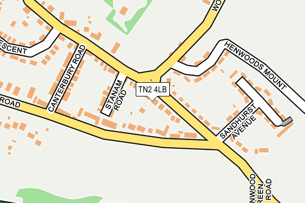 TN2 4LB map - OS OpenMap – Local (Ordnance Survey)