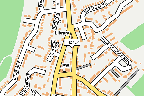 TN2 4LP map - OS OpenMap – Local (Ordnance Survey)