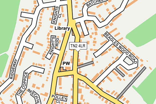 TN2 4LR map - OS OpenMap – Local (Ordnance Survey)
