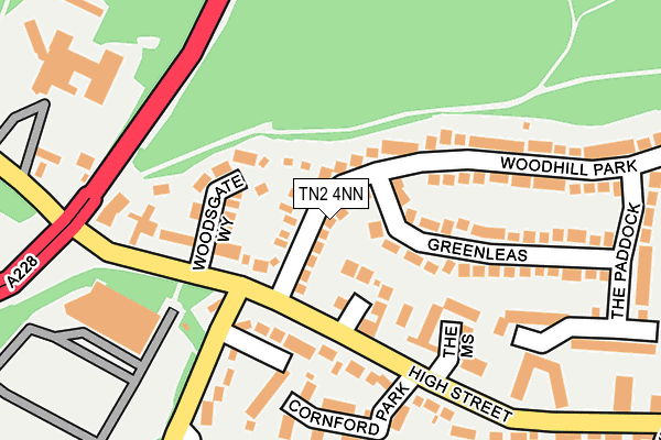 TN2 4NN map - OS OpenMap – Local (Ordnance Survey)