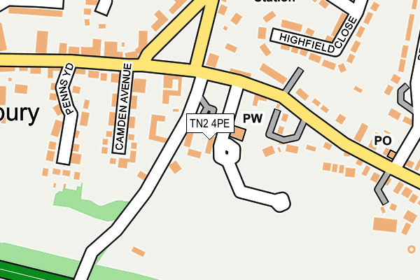 TN2 4PE map - OS OpenMap – Local (Ordnance Survey)