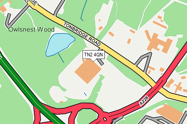 TN2 4QN map - OS OpenMap – Local (Ordnance Survey)