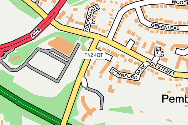 TN2 4QT map - OS OpenMap – Local (Ordnance Survey)