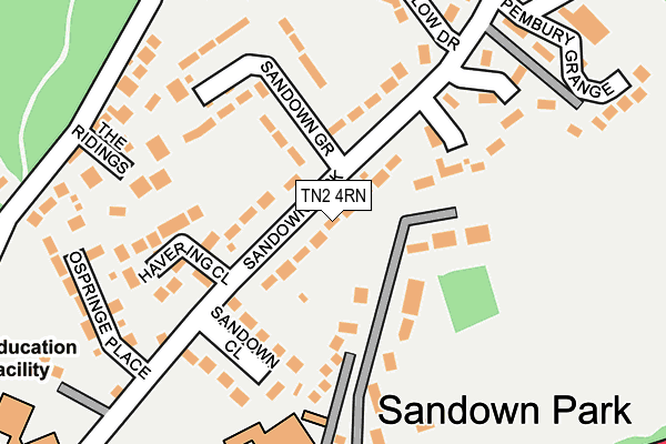 TN2 4RN map - OS OpenMap – Local (Ordnance Survey)