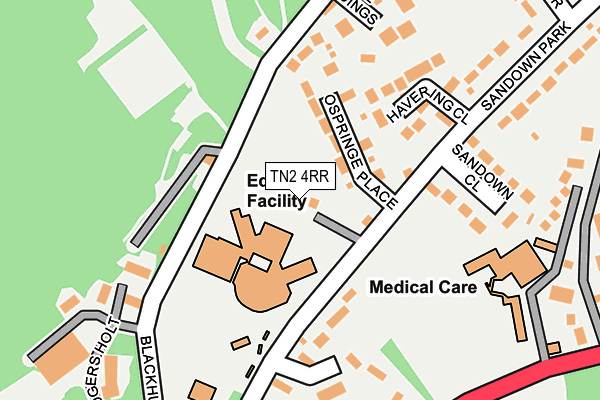 TN2 4RR map - OS OpenMap – Local (Ordnance Survey)