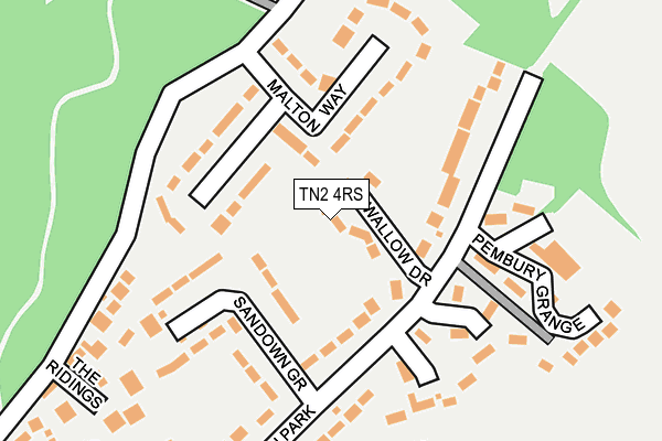 TN2 4RS map - OS OpenMap – Local (Ordnance Survey)