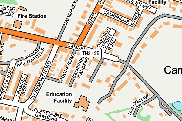 TN2 4SB map - OS OpenMap – Local (Ordnance Survey)