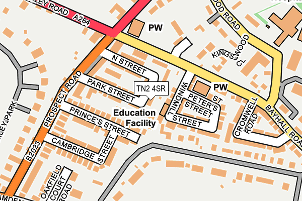 TN2 4SR map - OS OpenMap – Local (Ordnance Survey)