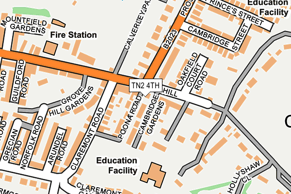 TN2 4TH map - OS OpenMap – Local (Ordnance Survey)