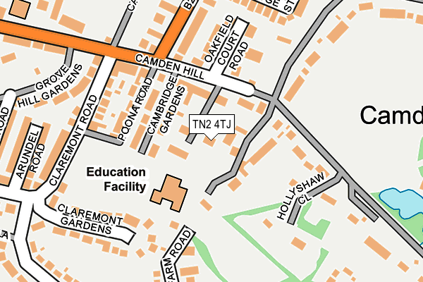 TN2 4TJ map - OS OpenMap – Local (Ordnance Survey)