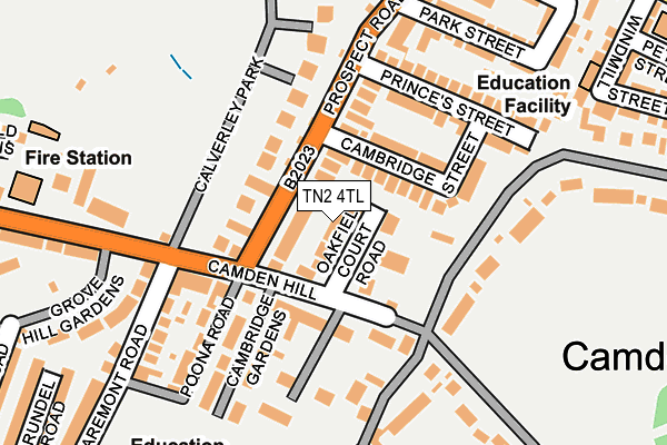 TN2 4TL map - OS OpenMap – Local (Ordnance Survey)