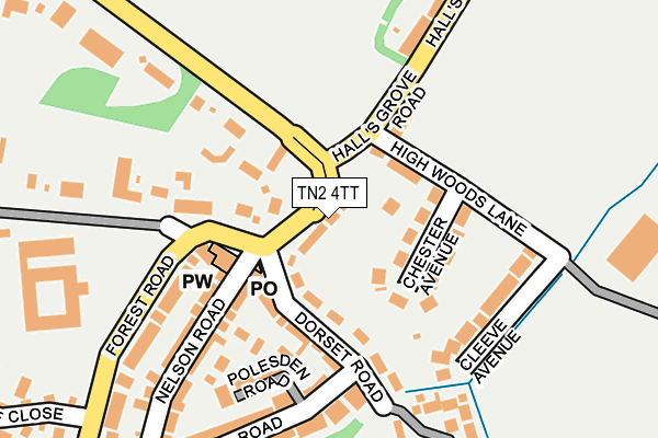 TN2 4TT map - OS OpenMap – Local (Ordnance Survey)
