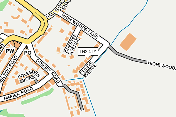 TN2 4TY map - OS OpenMap – Local (Ordnance Survey)