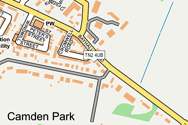 TN2 4UB map - OS OpenMap – Local (Ordnance Survey)