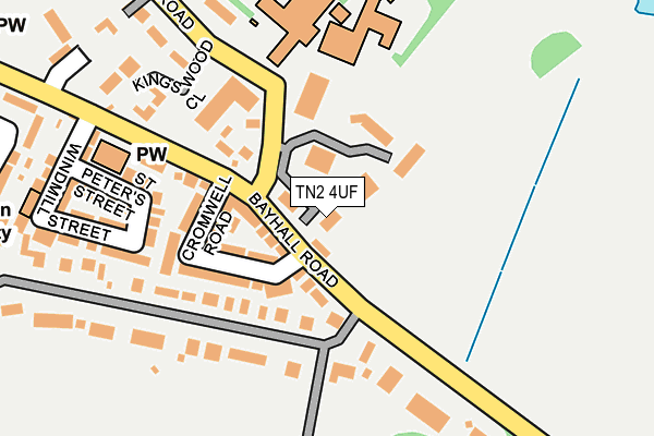 TN2 4UF map - OS OpenMap – Local (Ordnance Survey)