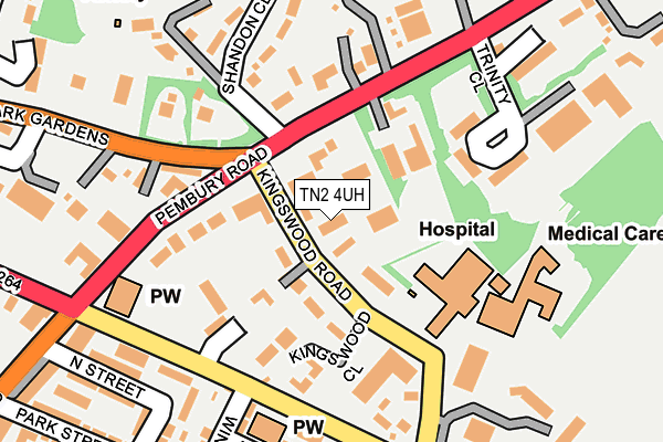 TN2 4UH map - OS OpenMap – Local (Ordnance Survey)