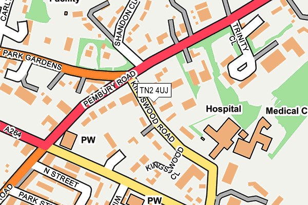 TN2 4UJ map - OS OpenMap – Local (Ordnance Survey)