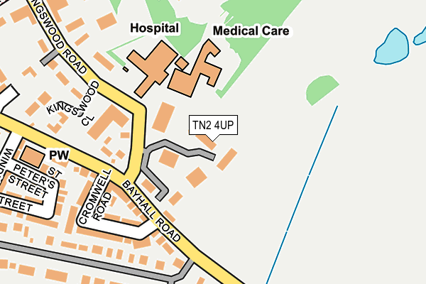 TN2 4UP map - OS OpenMap – Local (Ordnance Survey)