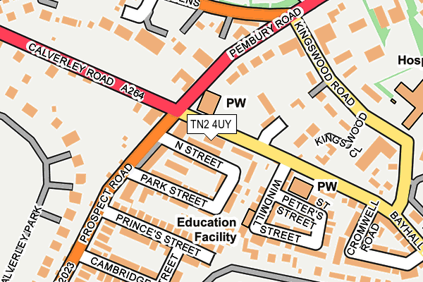 TN2 4UY map - OS OpenMap – Local (Ordnance Survey)