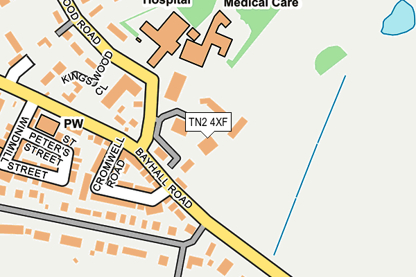 TN2 4XF map - OS OpenMap – Local (Ordnance Survey)