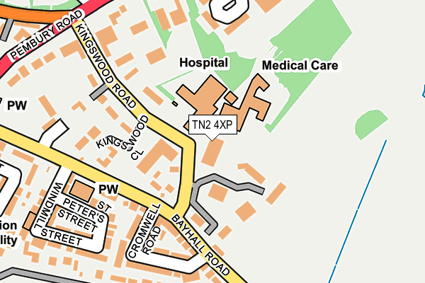 TN2 4XP map - OS OpenMap – Local (Ordnance Survey)