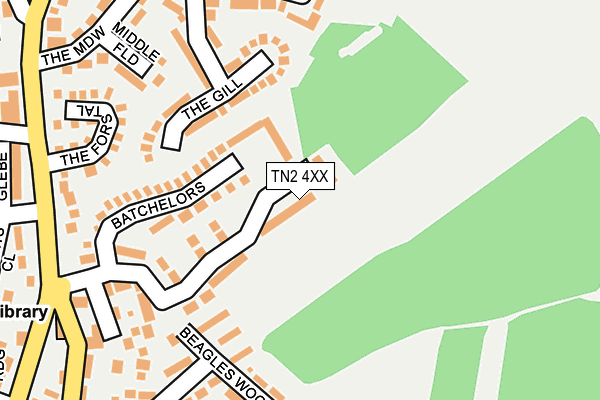 TN2 4XX map - OS OpenMap – Local (Ordnance Survey)