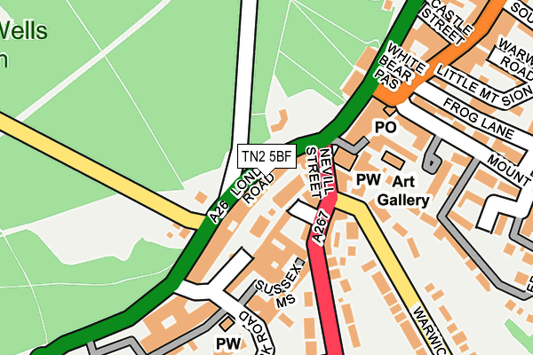 TN2 5BF map - OS OpenMap – Local (Ordnance Survey)