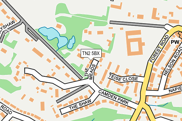 TN2 5BX map - OS OpenMap – Local (Ordnance Survey)