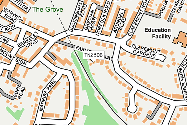 TN2 5DB map - OS OpenMap – Local (Ordnance Survey)