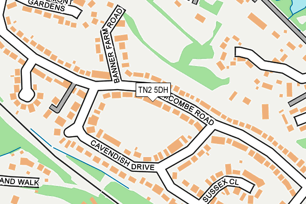 TN2 5DH map - OS OpenMap – Local (Ordnance Survey)