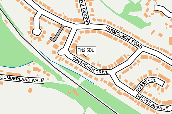 TN2 5DU map - OS OpenMap – Local (Ordnance Survey)