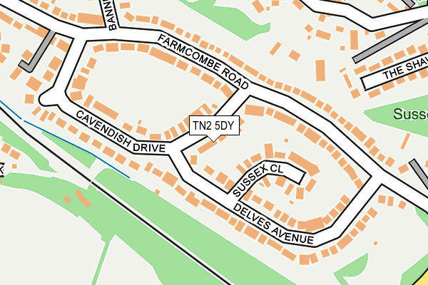 TN2 5DY map - OS OpenMap – Local (Ordnance Survey)