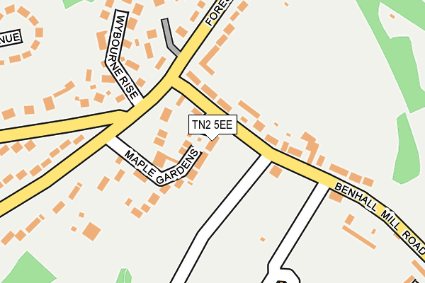 TN2 5EE map - OS OpenMap – Local (Ordnance Survey)