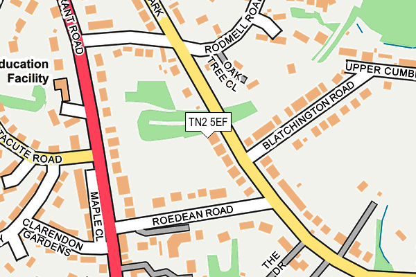 TN2 5EF map - OS OpenMap – Local (Ordnance Survey)
