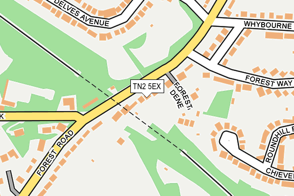 TN2 5EX map - OS OpenMap – Local (Ordnance Survey)