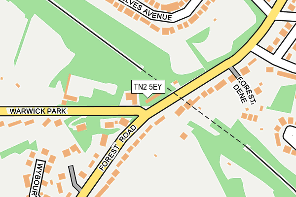 TN2 5EY map - OS OpenMap – Local (Ordnance Survey)