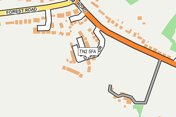 TN2 5FA map - OS OpenMap – Local (Ordnance Survey)