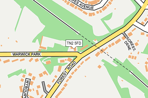 TN2 5FD map - OS OpenMap – Local (Ordnance Survey)