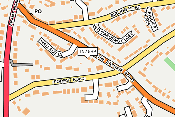 TN2 5HP map - OS OpenMap – Local (Ordnance Survey)