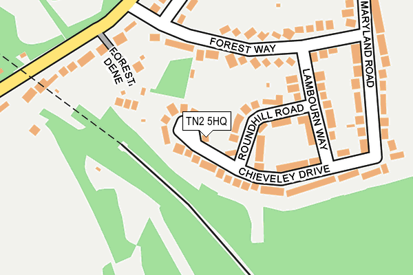 TN2 5HQ map - OS OpenMap – Local (Ordnance Survey)