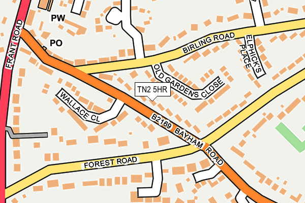 TN2 5HR map - OS OpenMap – Local (Ordnance Survey)