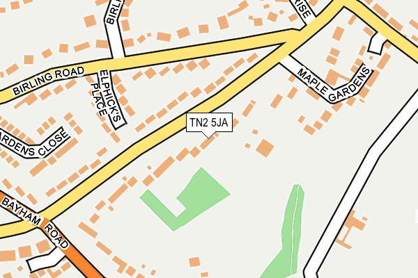 TN2 5JA map - OS OpenMap – Local (Ordnance Survey)