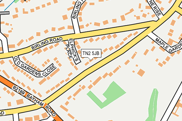 TN2 5JB map - OS OpenMap – Local (Ordnance Survey)