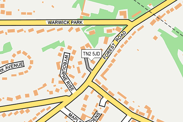 TN2 5JD map - OS OpenMap – Local (Ordnance Survey)