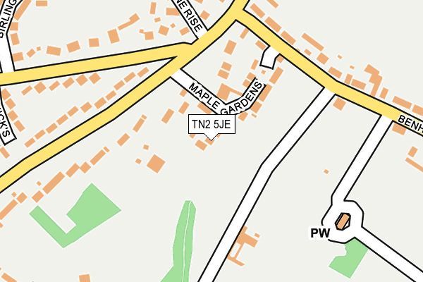 TN2 5JE map - OS OpenMap – Local (Ordnance Survey)