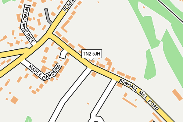 TN2 5JH map - OS OpenMap – Local (Ordnance Survey)