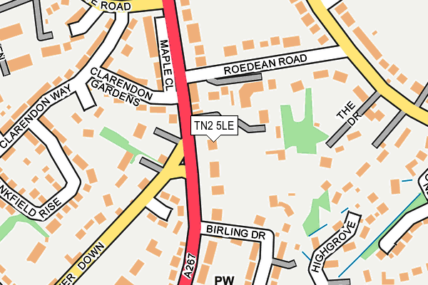 TN2 5LE map - OS OpenMap – Local (Ordnance Survey)