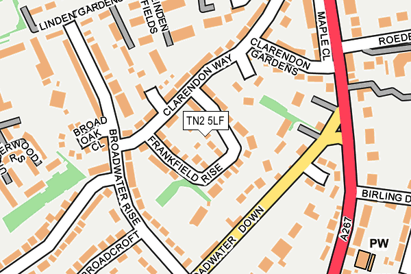 TN2 5LF map - OS OpenMap – Local (Ordnance Survey)