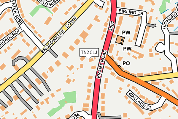 TN2 5LJ map - OS OpenMap – Local (Ordnance Survey)